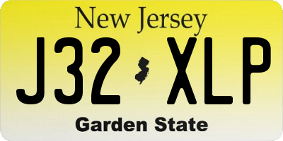 NJ license plate J32XLP