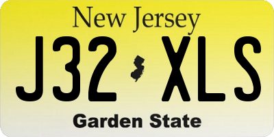 NJ license plate J32XLS