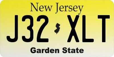 NJ license plate J32XLT