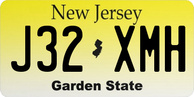NJ license plate J32XMH