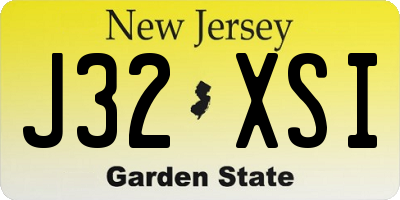 NJ license plate J32XSI