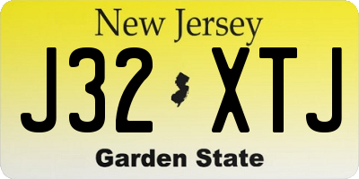 NJ license plate J32XTJ