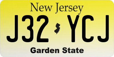 NJ license plate J32YCJ
