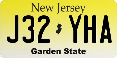 NJ license plate J32YHA