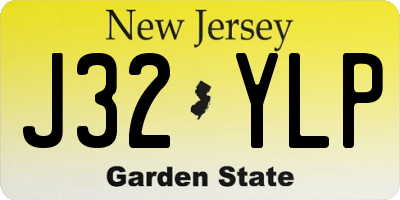 NJ license plate J32YLP