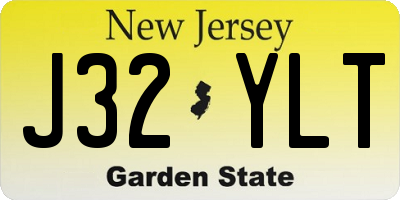 NJ license plate J32YLT