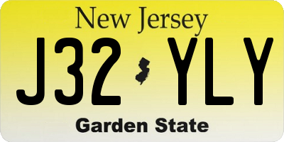 NJ license plate J32YLY