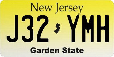 NJ license plate J32YMH
