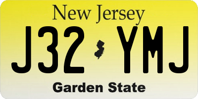 NJ license plate J32YMJ