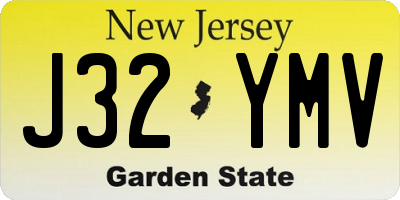 NJ license plate J32YMV