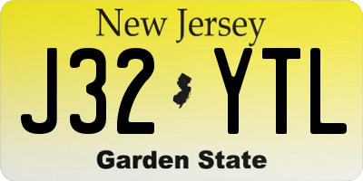 NJ license plate J32YTL