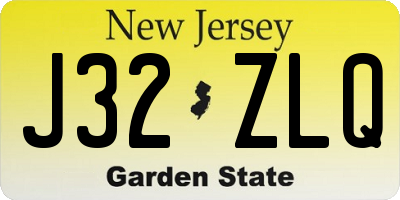 NJ license plate J32ZLQ
