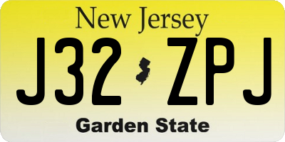NJ license plate J32ZPJ