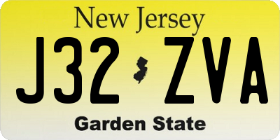NJ license plate J32ZVA