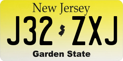 NJ license plate J32ZXJ