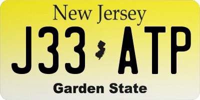 NJ license plate J33ATP