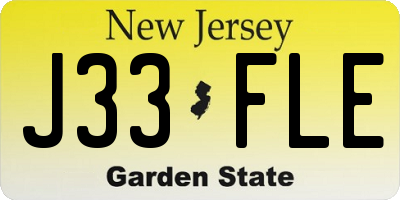 NJ license plate J33FLE