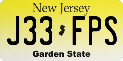 NJ license plate J33FPS