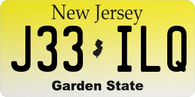 NJ license plate J33ILQ