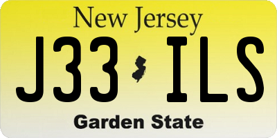 NJ license plate J33ILS