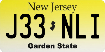 NJ license plate J33NLI