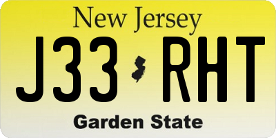 NJ license plate J33RHT