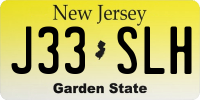 NJ license plate J33SLH