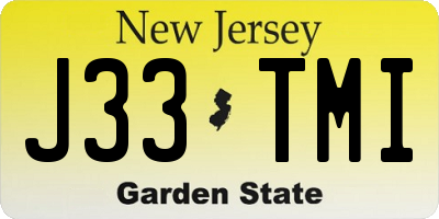 NJ license plate J33TMI