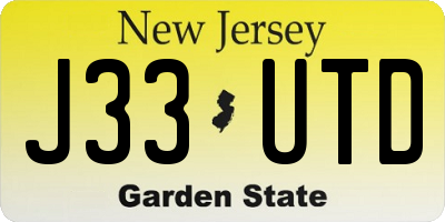 NJ license plate J33UTD