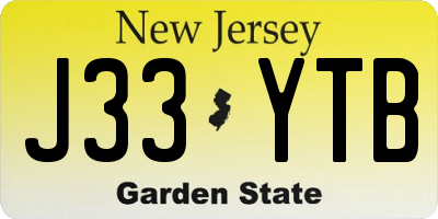 NJ license plate J33YTB