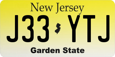 NJ license plate J33YTJ