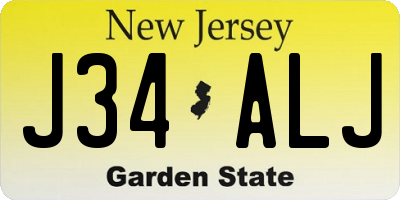 NJ license plate J34ALJ