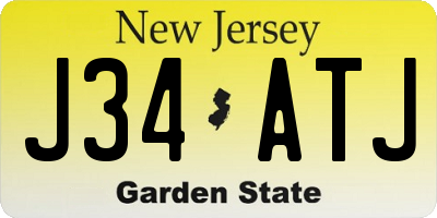 NJ license plate J34ATJ