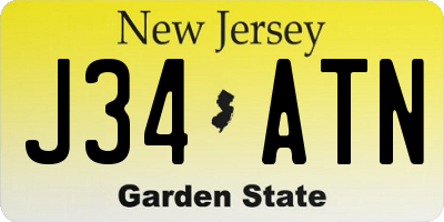 NJ license plate J34ATN