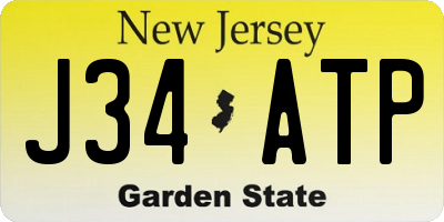 NJ license plate J34ATP