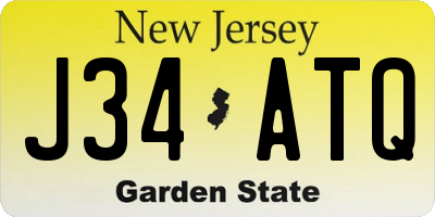 NJ license plate J34ATQ