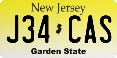 NJ license plate J34CAS