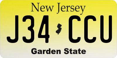 NJ license plate J34CCU