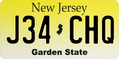NJ license plate J34CHQ