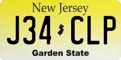 NJ license plate J34CLP