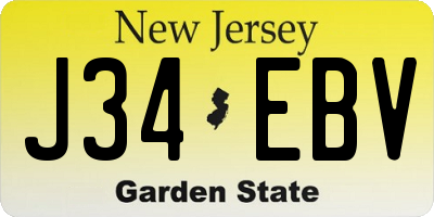 NJ license plate J34EBV