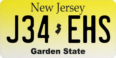 NJ license plate J34EHS