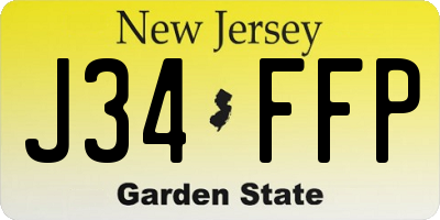 NJ license plate J34FFP