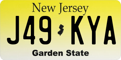 NJ license plate J49KYA