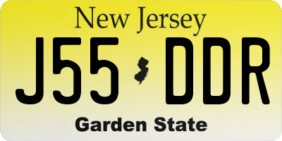 NJ license plate J55DDR