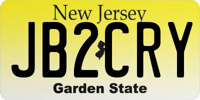 NJ license plate JB2CRY