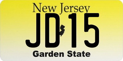 NJ license plate JD15