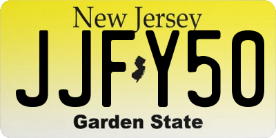 NJ license plate JJFY50
