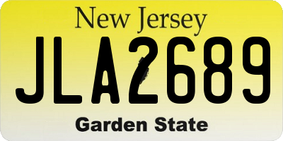 NJ license plate JLA2689
