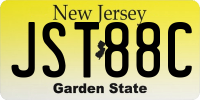 NJ license plate JST88C